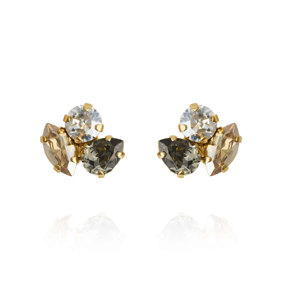 Ana Earrings Black Golden