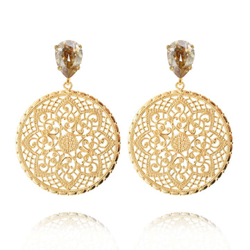 Alexandra Earrings Golden Shadow
