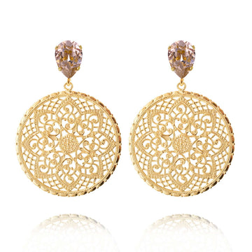Alexandra Earrings Vintage Rose