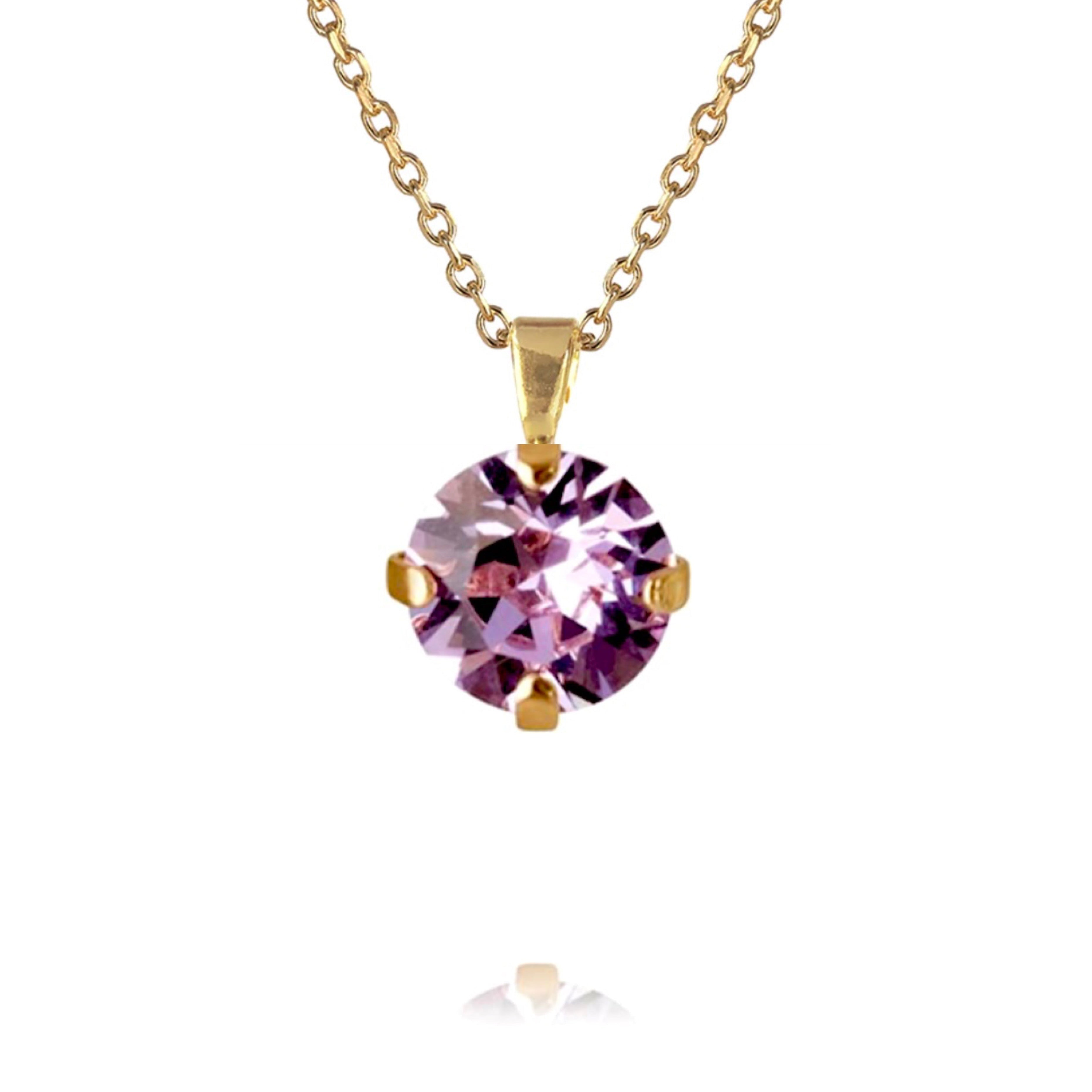 Classic Petite Stud Necklace Amethyst