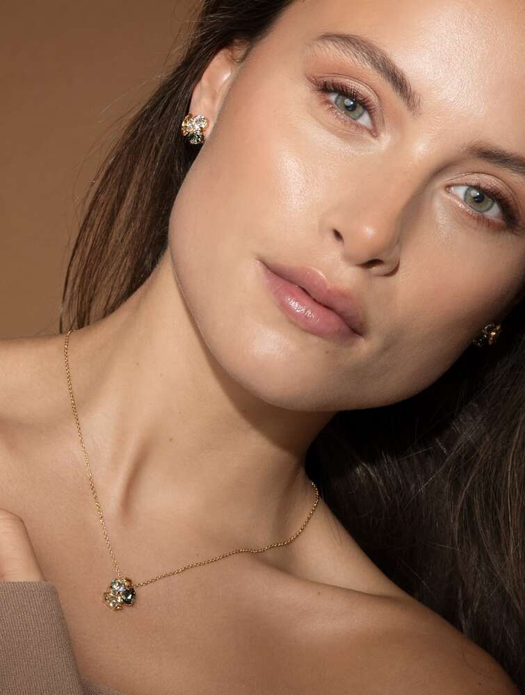 Ana Earrings Black Golden