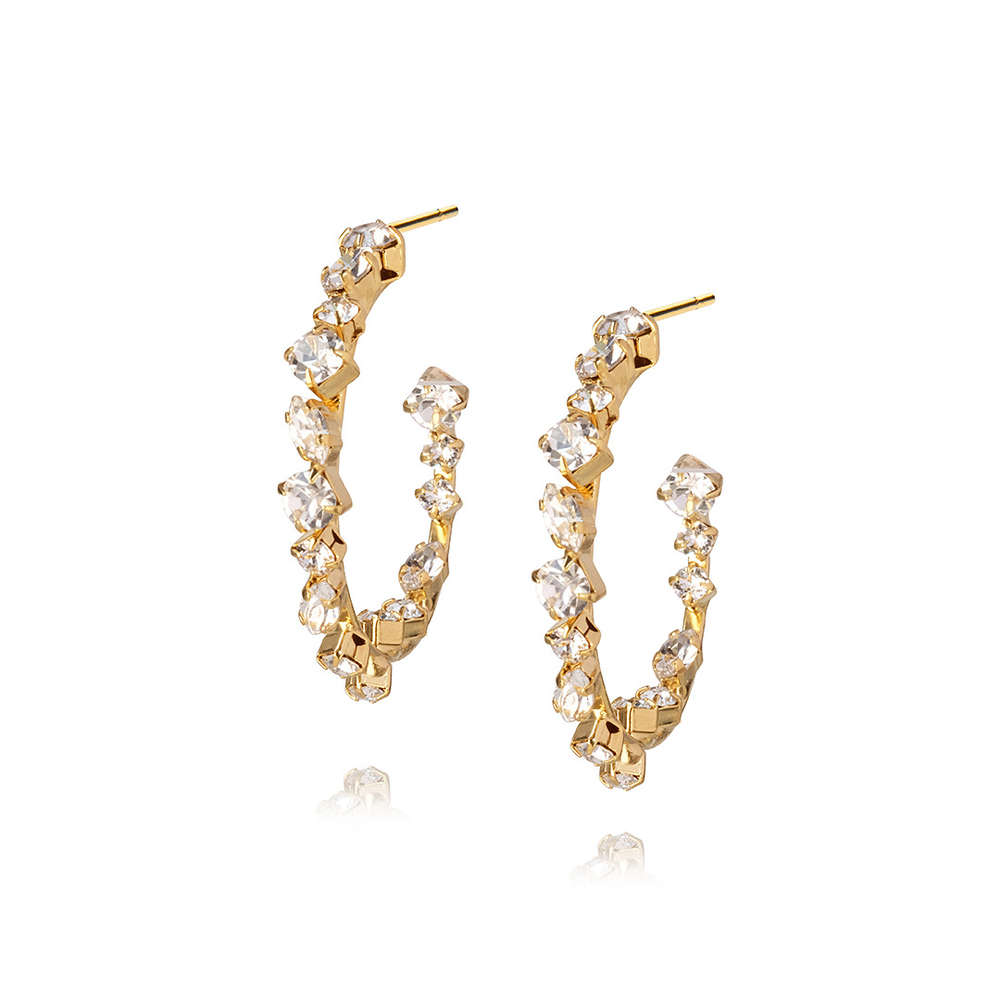 Antonia Loop Earrings Crystal