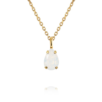 Birthstone Necklace / White Opal June