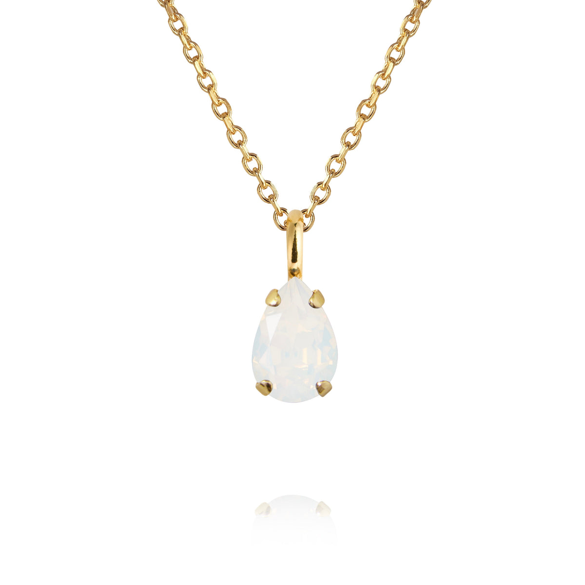 Birthstone Necklace / White Opal June