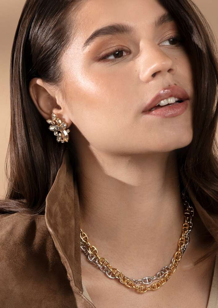 Havanna Ear Cuff Earrings Silver Shade