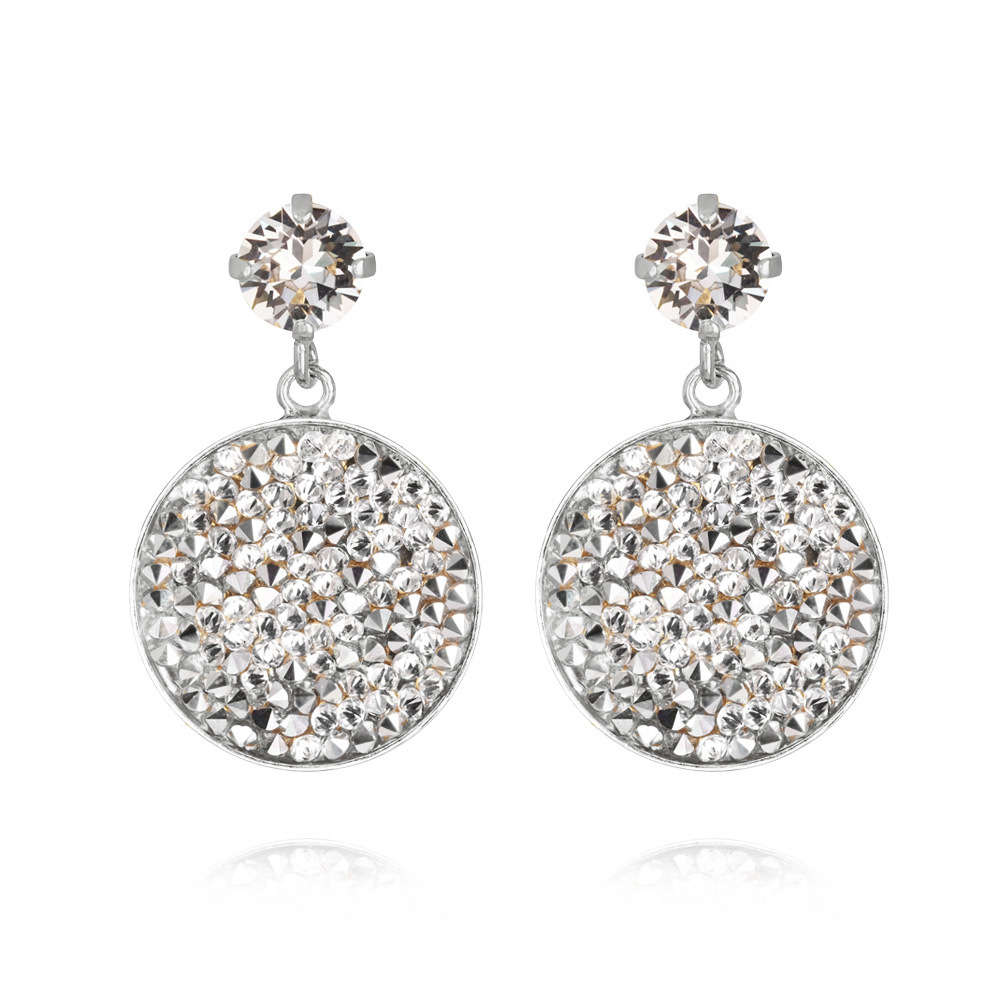 Chloe Rocks Earrings Crystal Rhodium