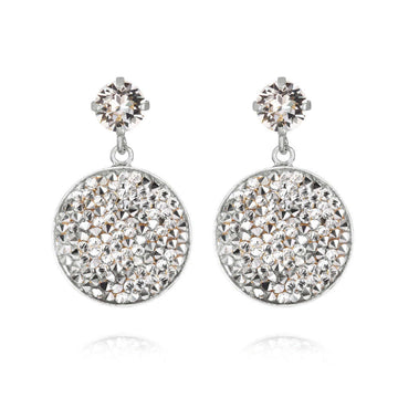 Chloe Rocks Earrings Crystal Rhodium