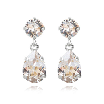Mini Drop Earrings Crystal Rhodium