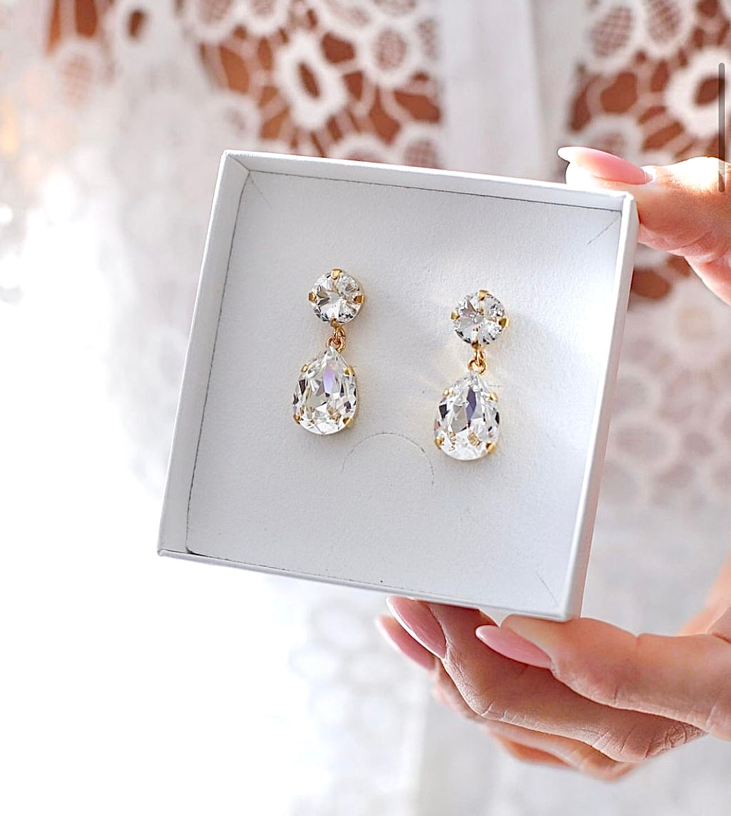 Classic Drop Earrings Crystal