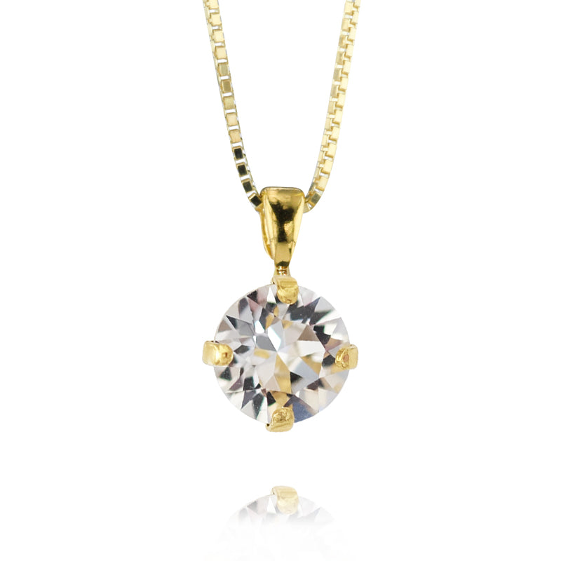 Petite Stud Necklace Crystal