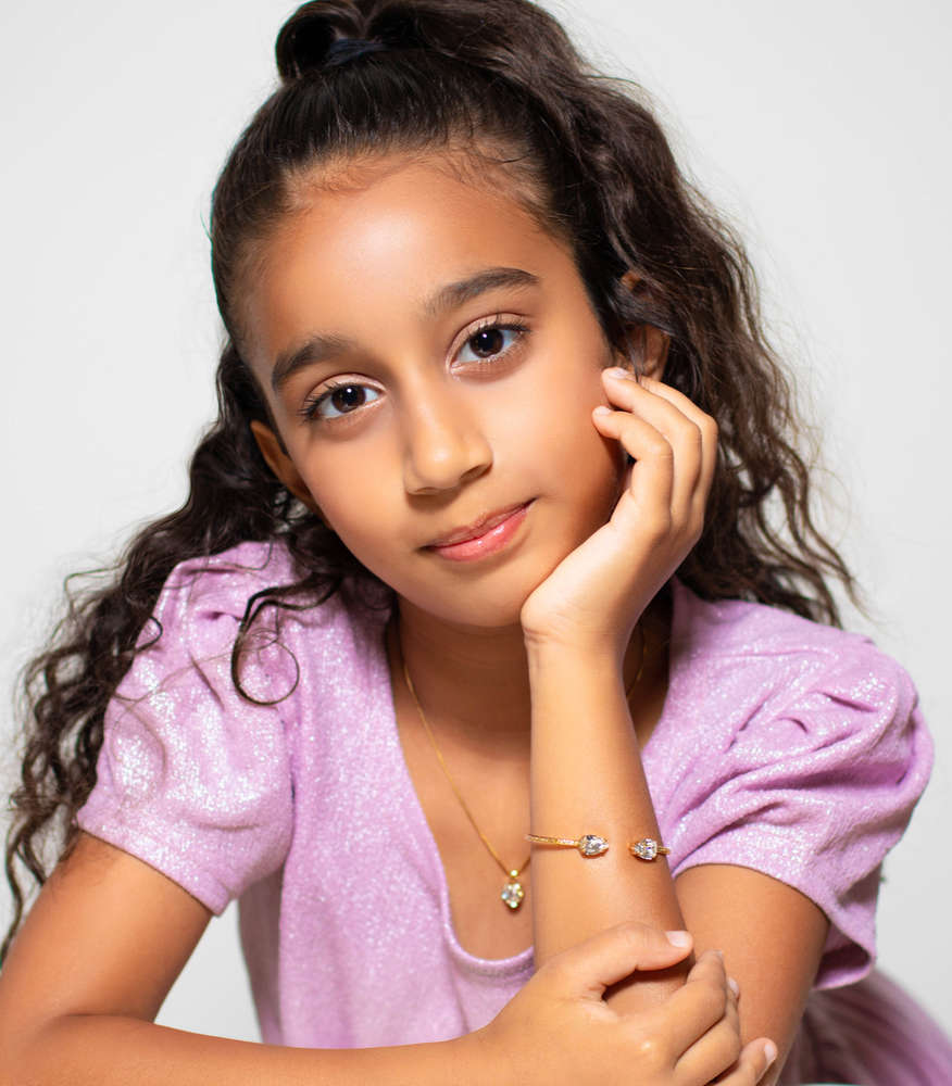 Girls Petite Drop Bracelet Crystal xs