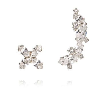 Eleanna Ear Cuffs Crystal Rhodium