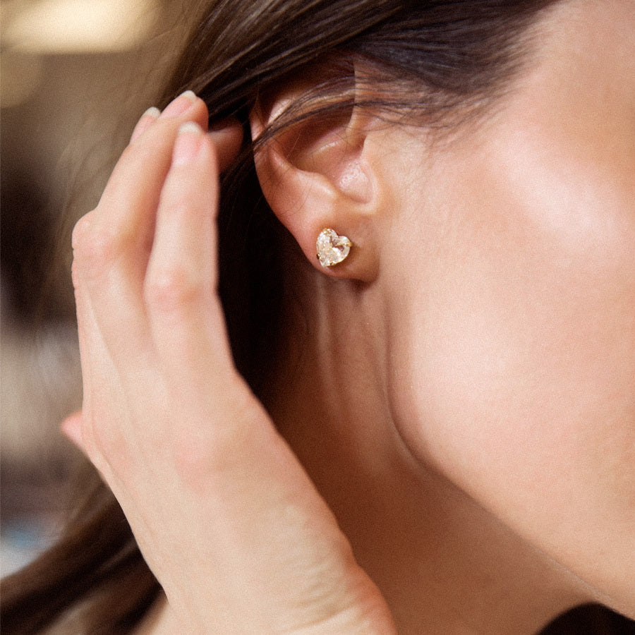 Heart Earrings Crystal