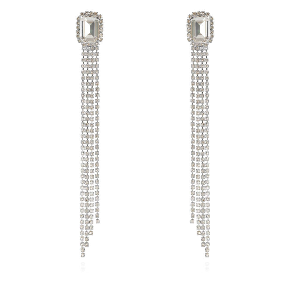 Ivy Earrings Crystal Rhodium