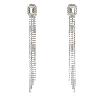 Ivy Earrings Crystal Rhodium