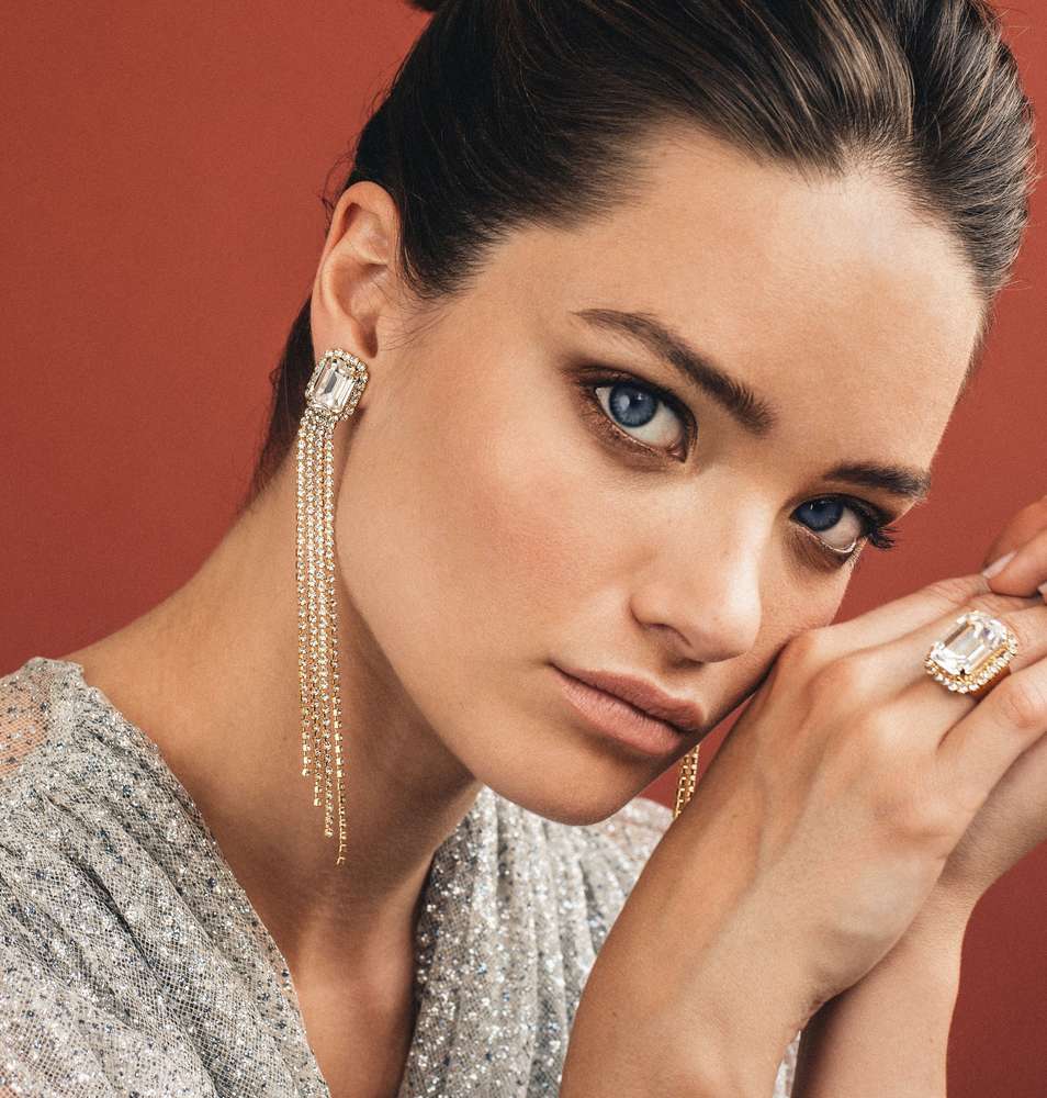 Ivy Earrings Crystal