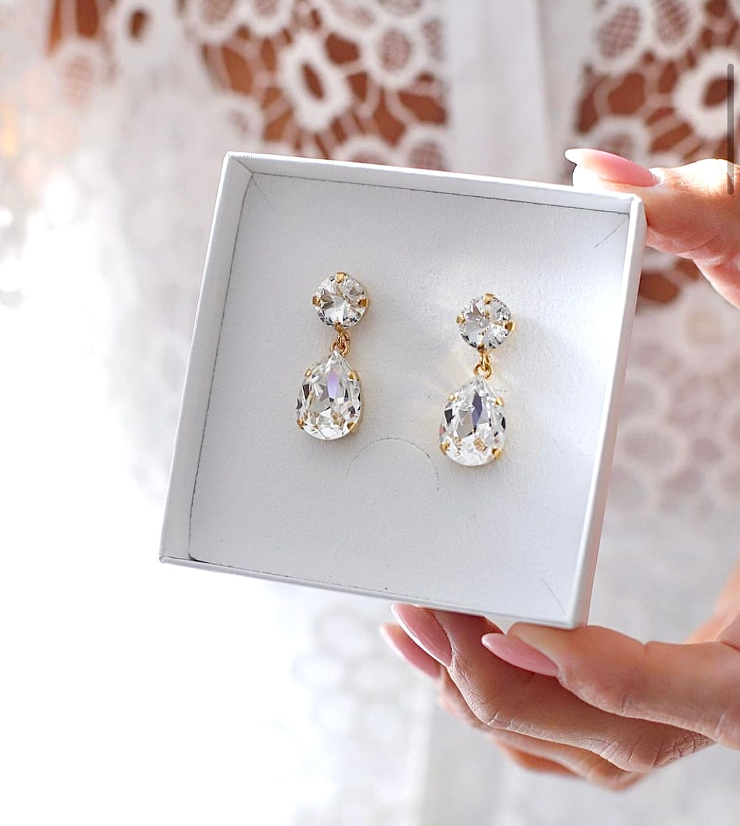 Mini Drop Earrings Crystal
