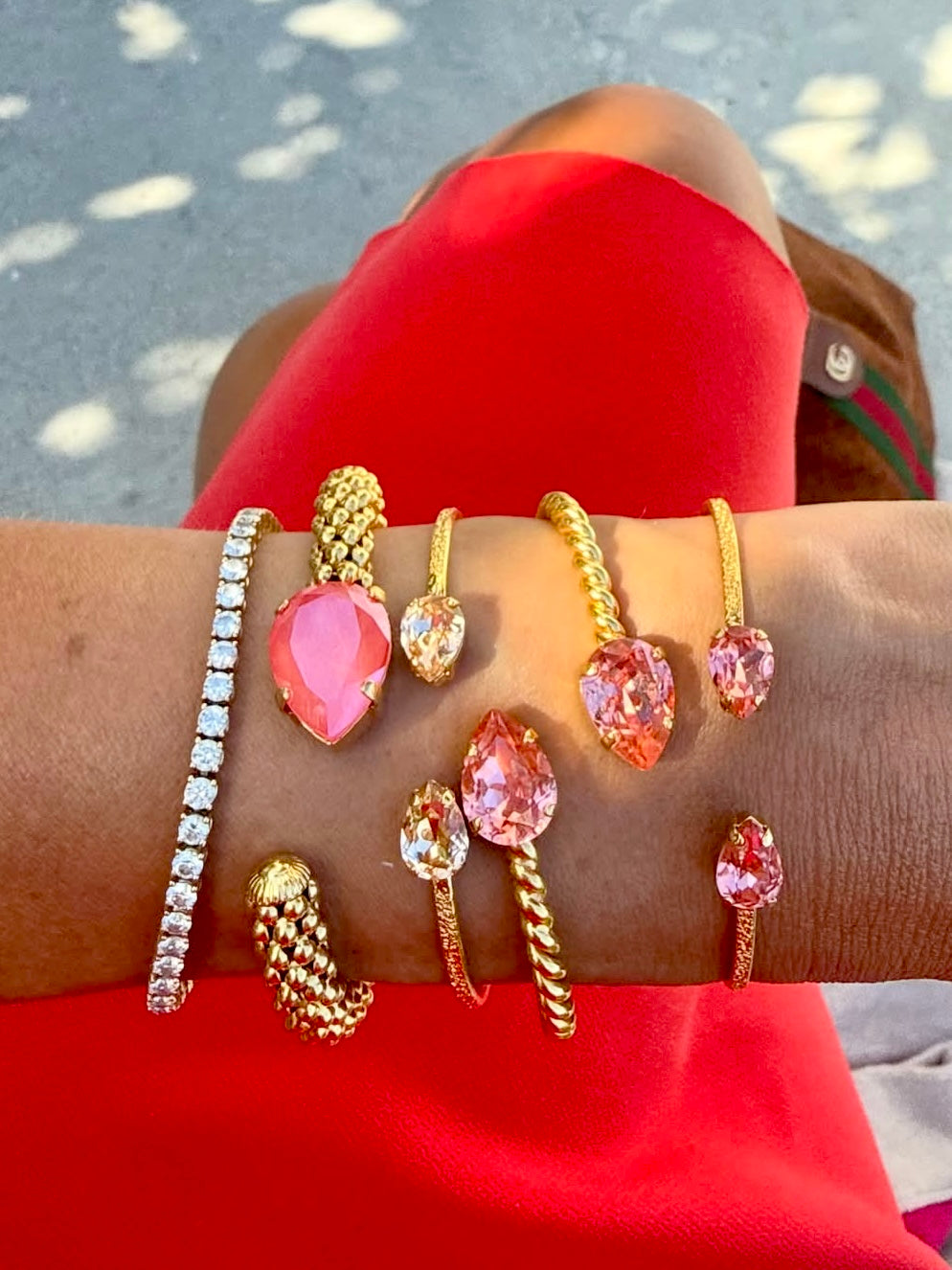Petite Drop Bracelet Rose Peach