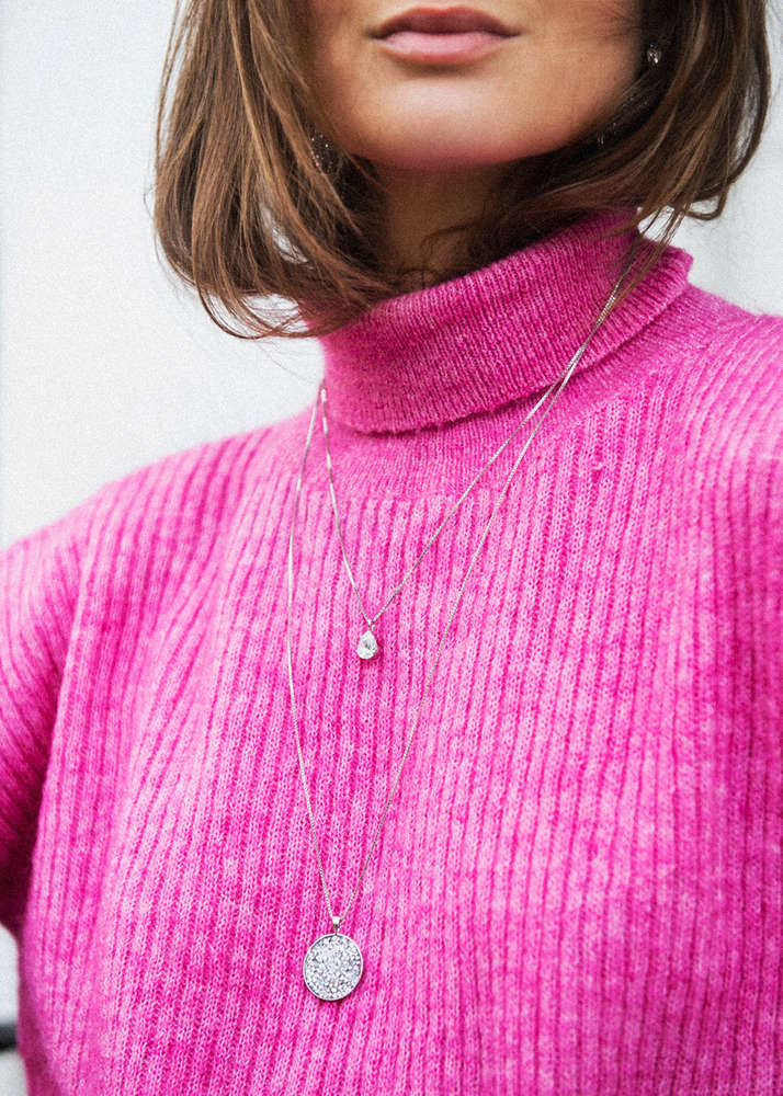 Chloe Rocks Necklace Crystal Rhodium