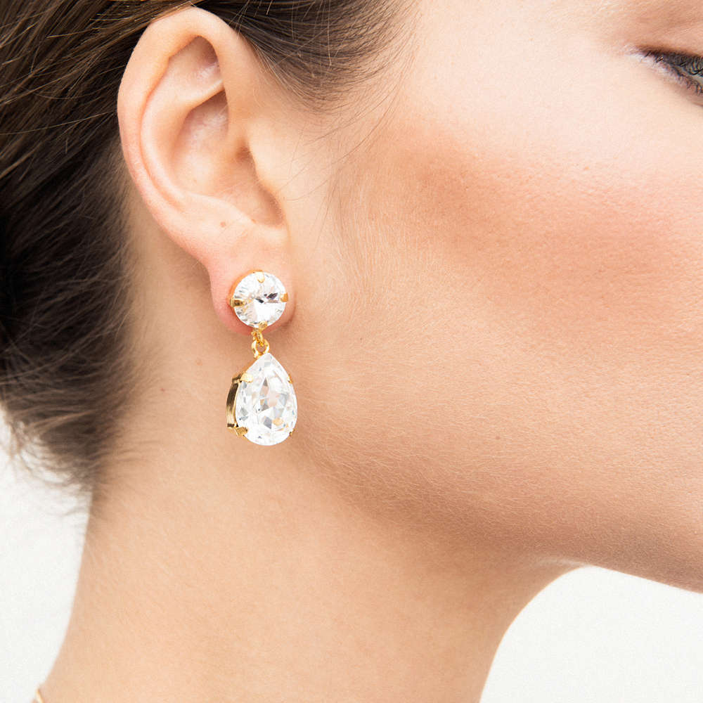 Classic Drop Earrings Crystal