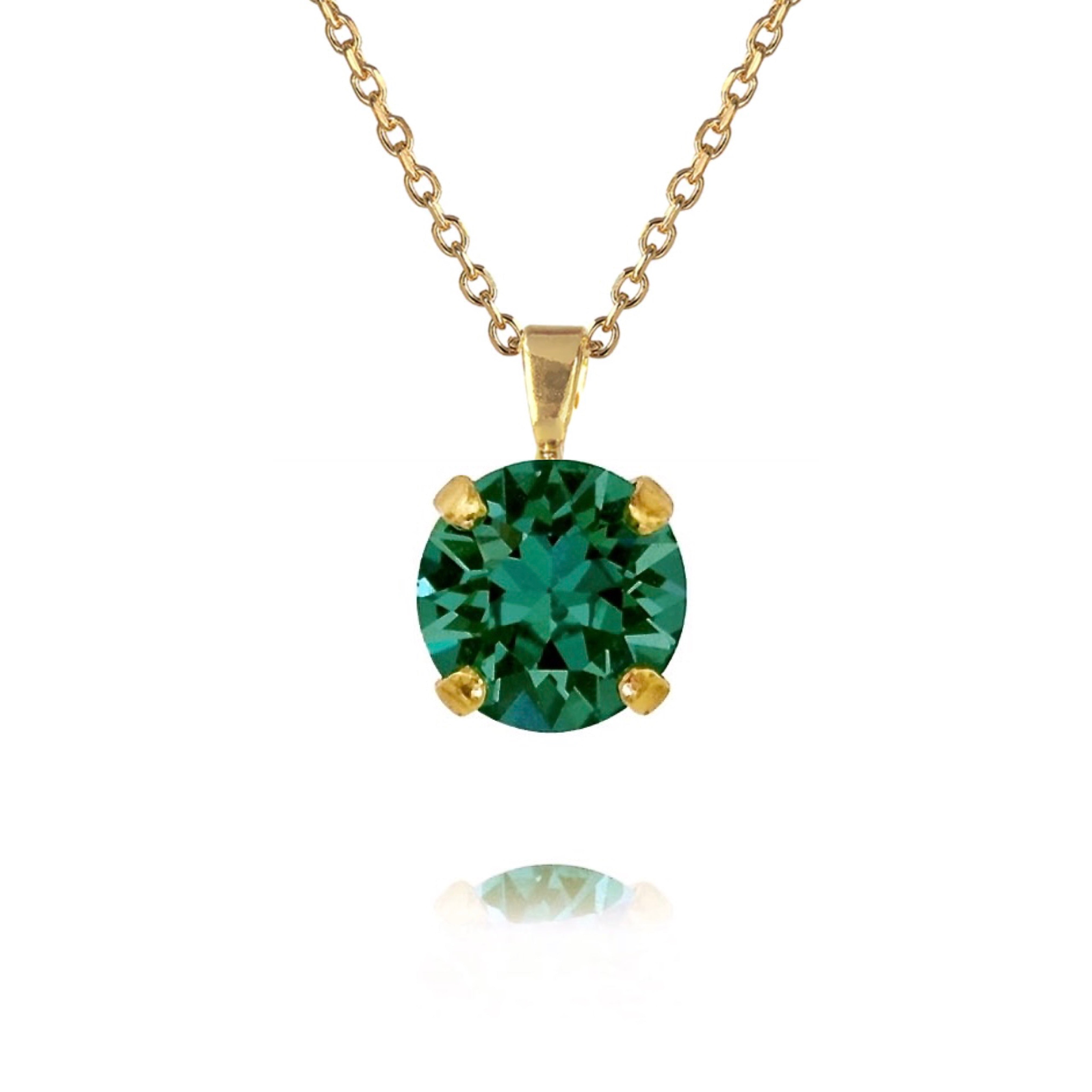 Classic Petite Stud Necklace Emerald