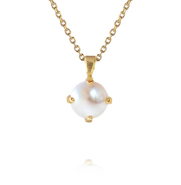 Classic Petite Stud Necklace Pearl