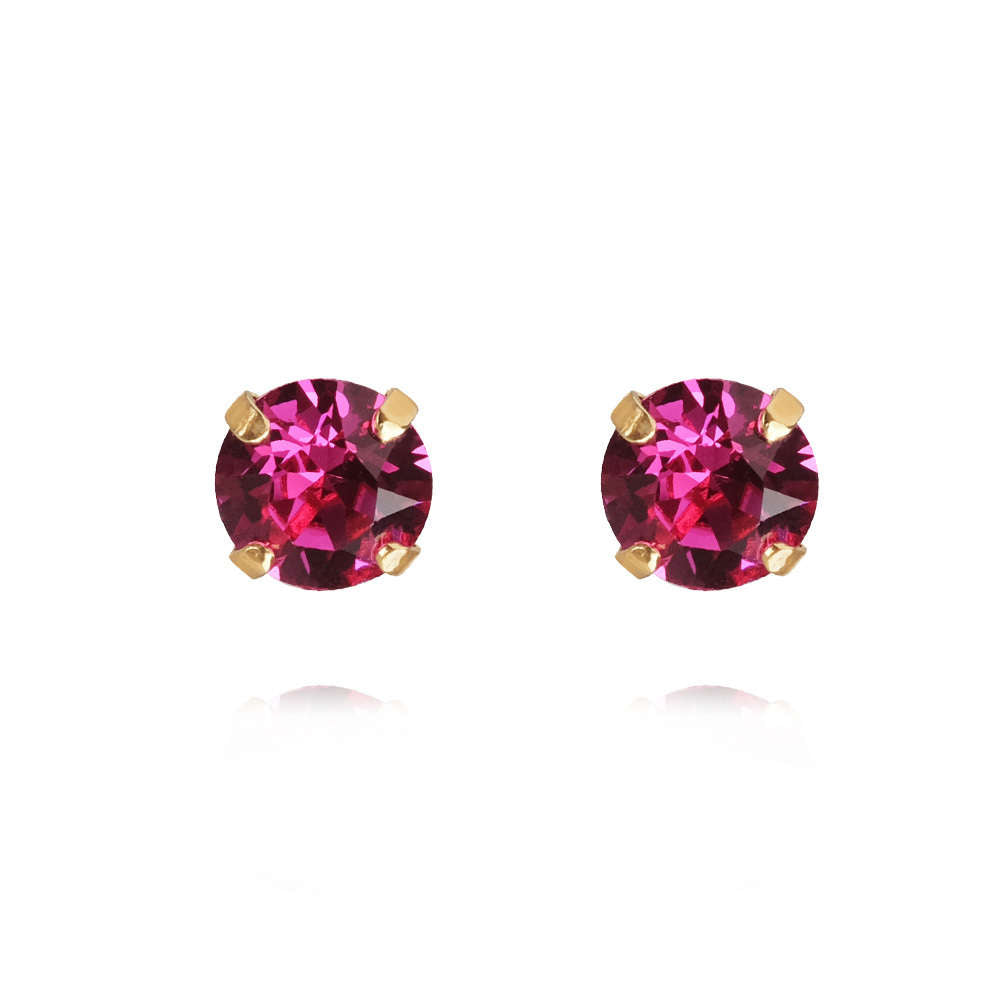 Classic Stud Earrings Fuchsia
