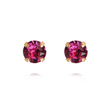 Classic Stud Earrings Fuchsia