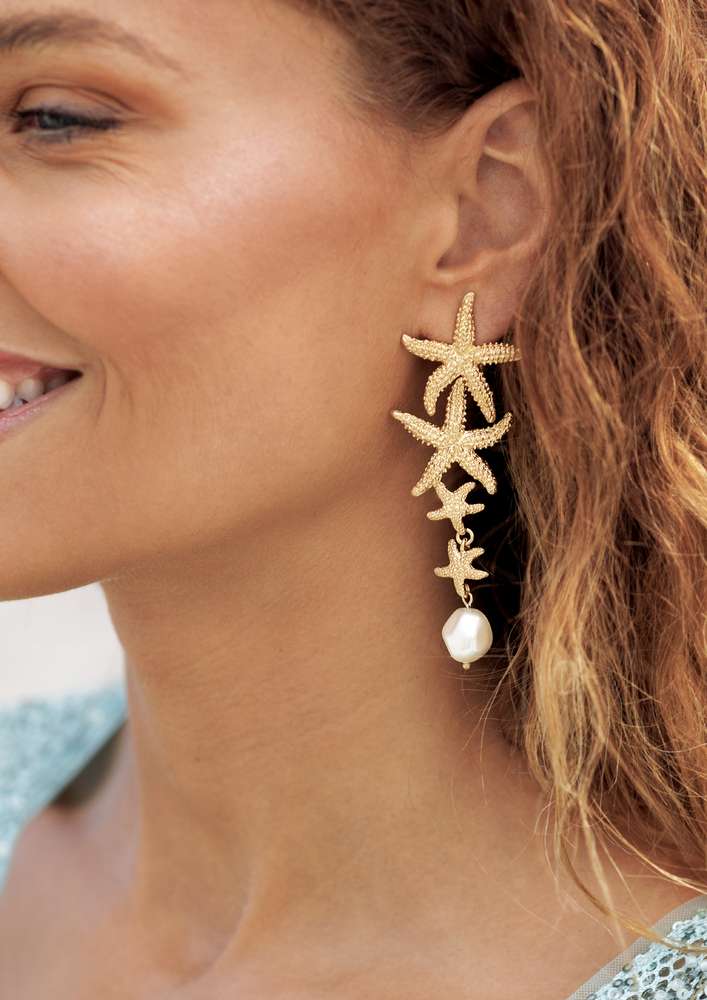 Falling Sea Star Earrings