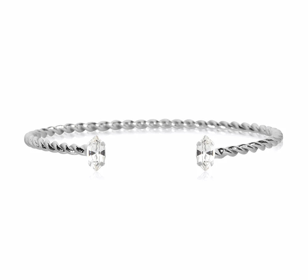 Petite Navette Bracelet Crystal Rhodium