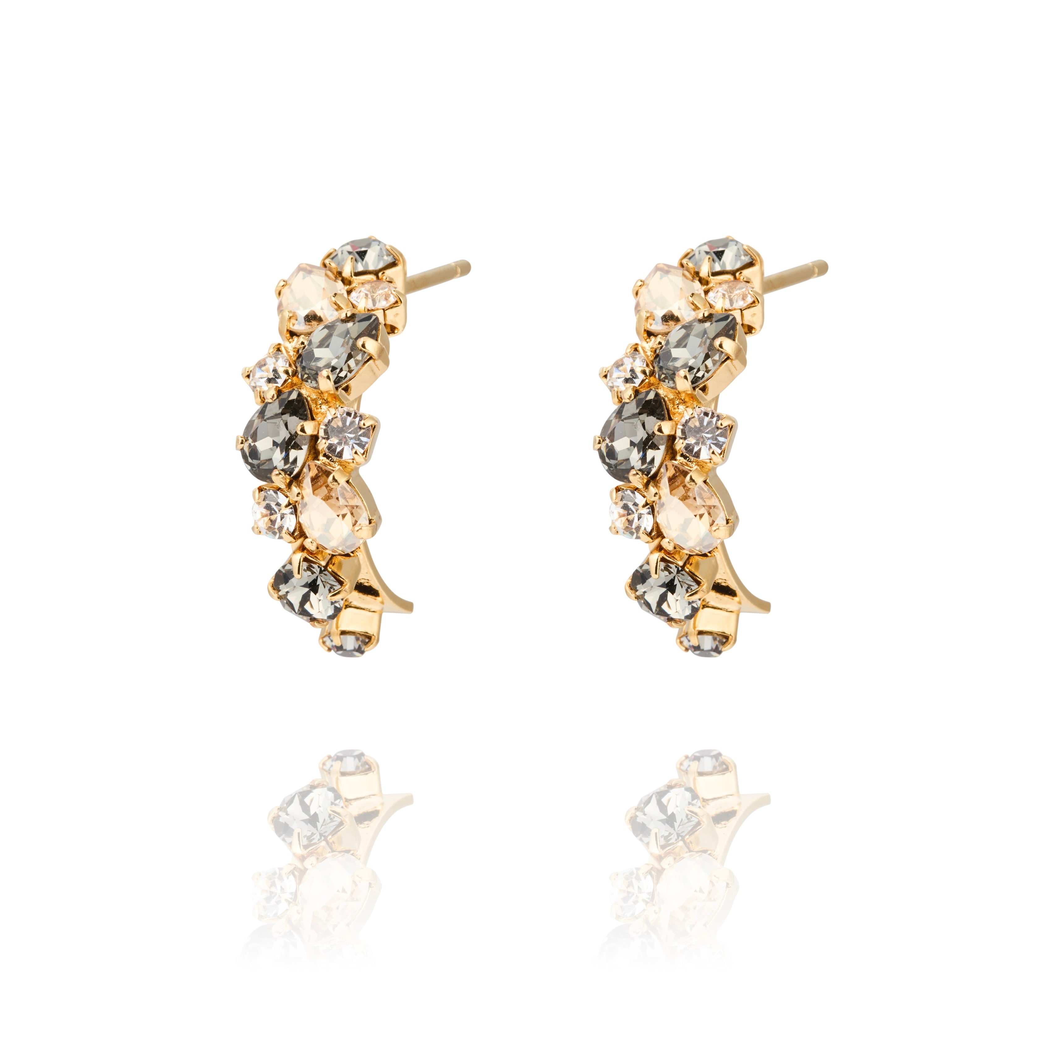 Gabriella Earrings Black Golden