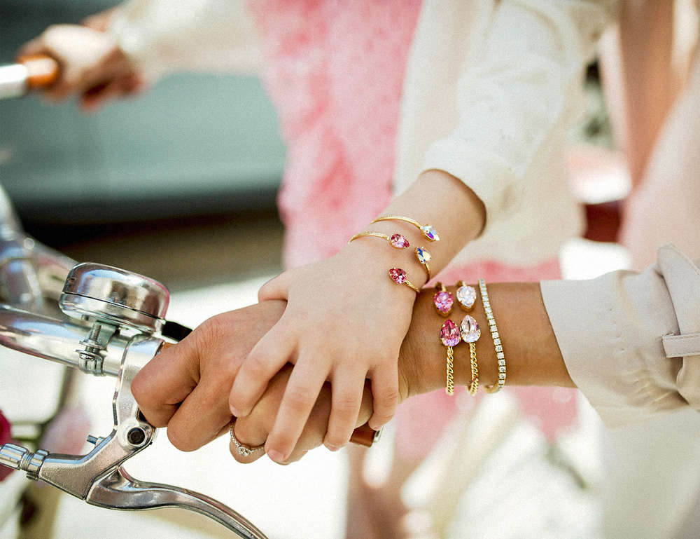 Girls Petite Drop Bracelet Vintage Rose xs