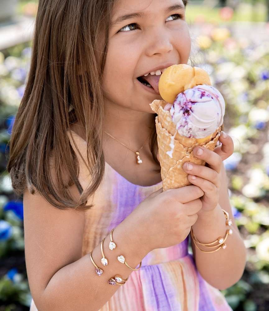 Girls Heart Bracelet Crystal xs