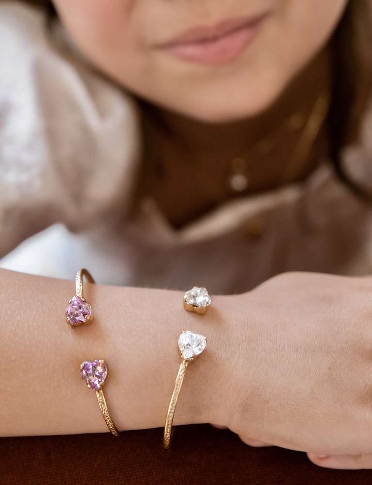 Girls Heart Bracelet Crystal xs