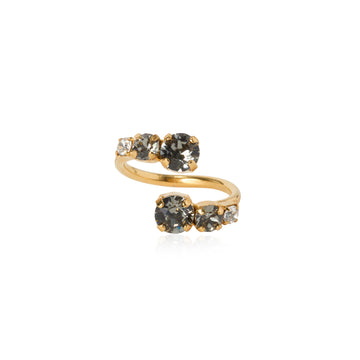 Halo Ring / Black Diamond / Crystal