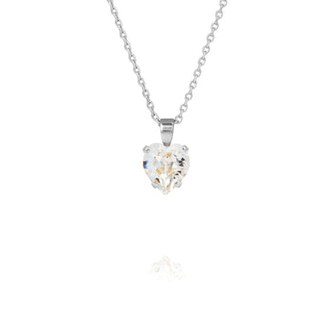 Heart Necklace Crystal Rhodium