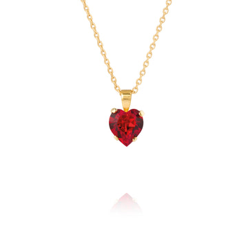 Heart Necklace Light Siam Gold