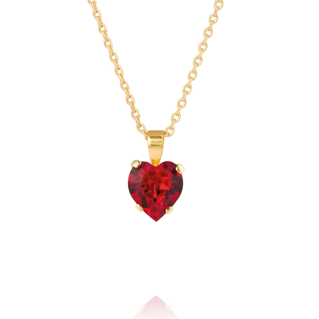 Heart Necklace Light Siam Gold