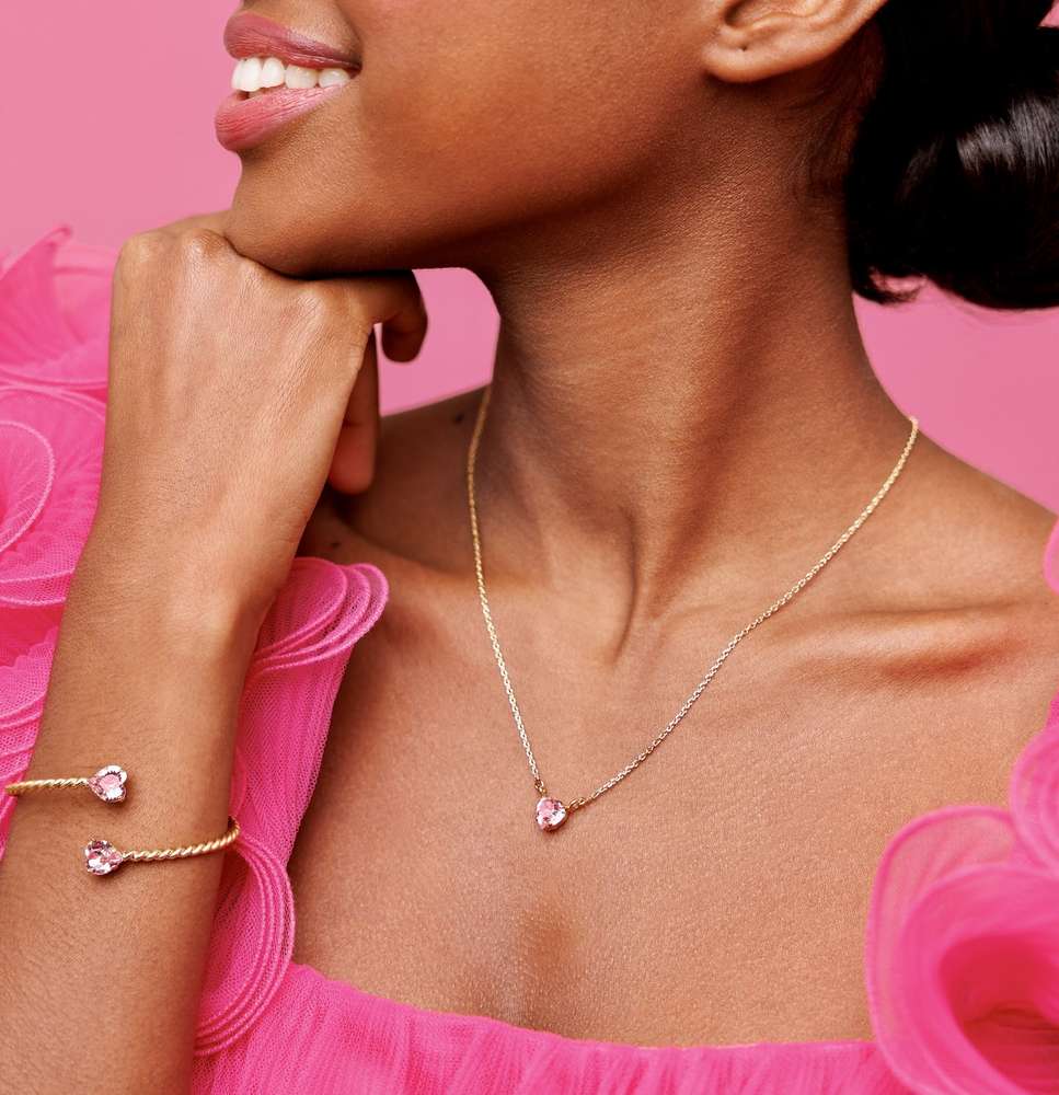 Valentina Heart Necklace Rose