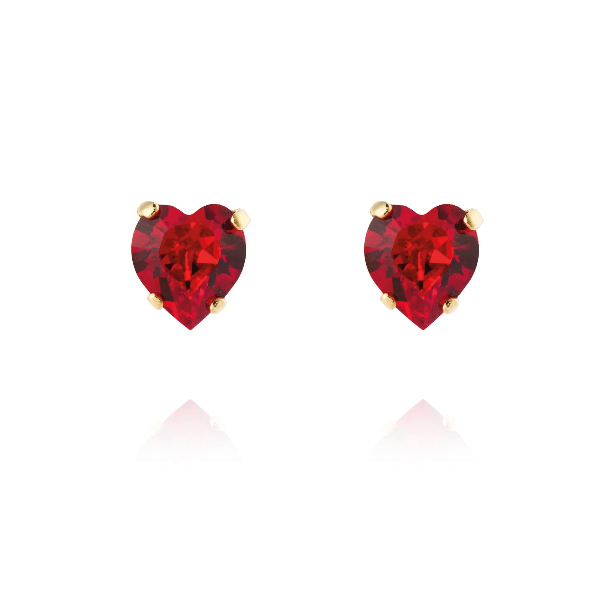 Heart earrings Light Siam Gold