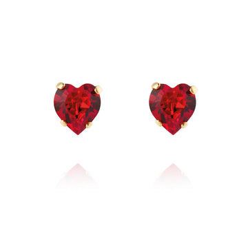 Heart earrings Light Siam Gold