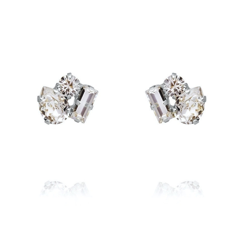 Isa Earrings Crystal Rhodium