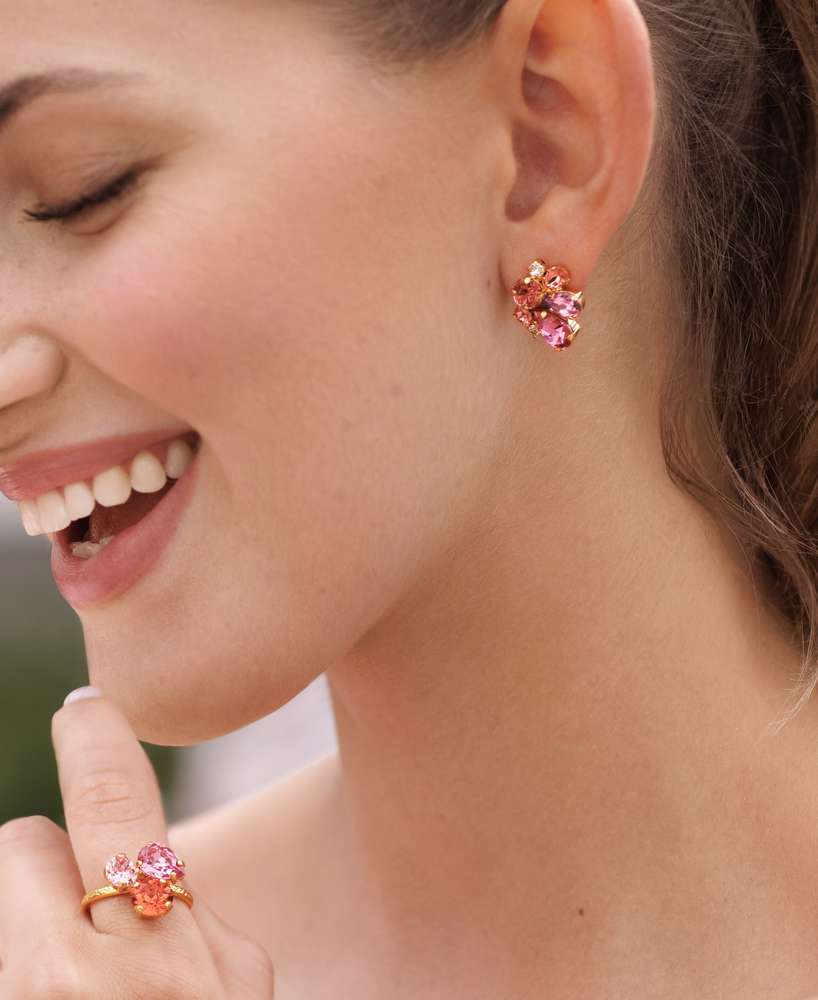 Katie Earrings Coral