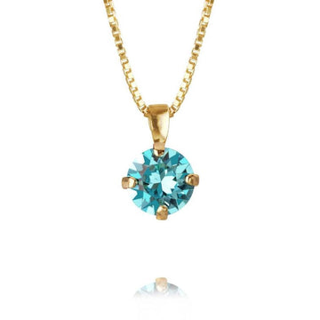 Classic Petite Stud Necklace Light Turquoise