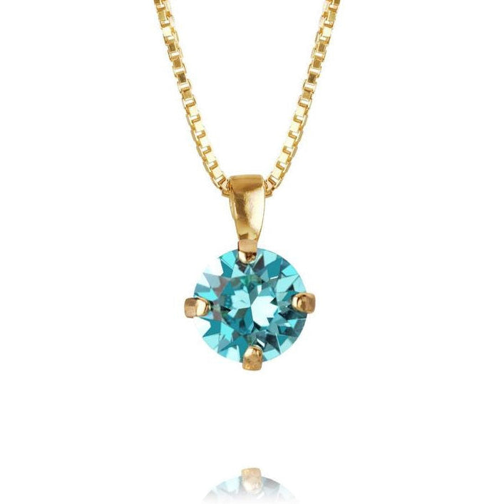 Classic Petite Stud Necklace Light Turquoise