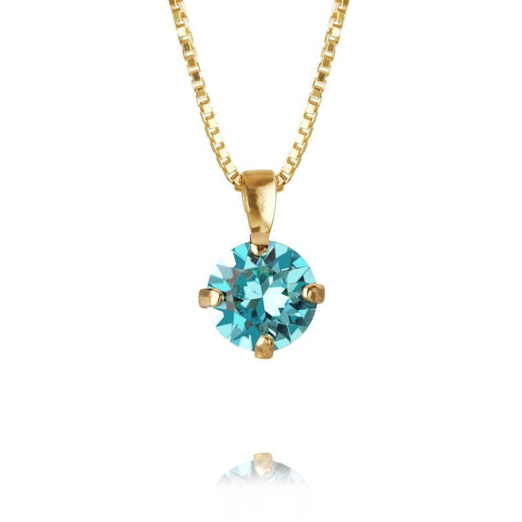 Classic Petite Stud Necklace Light Turquoise