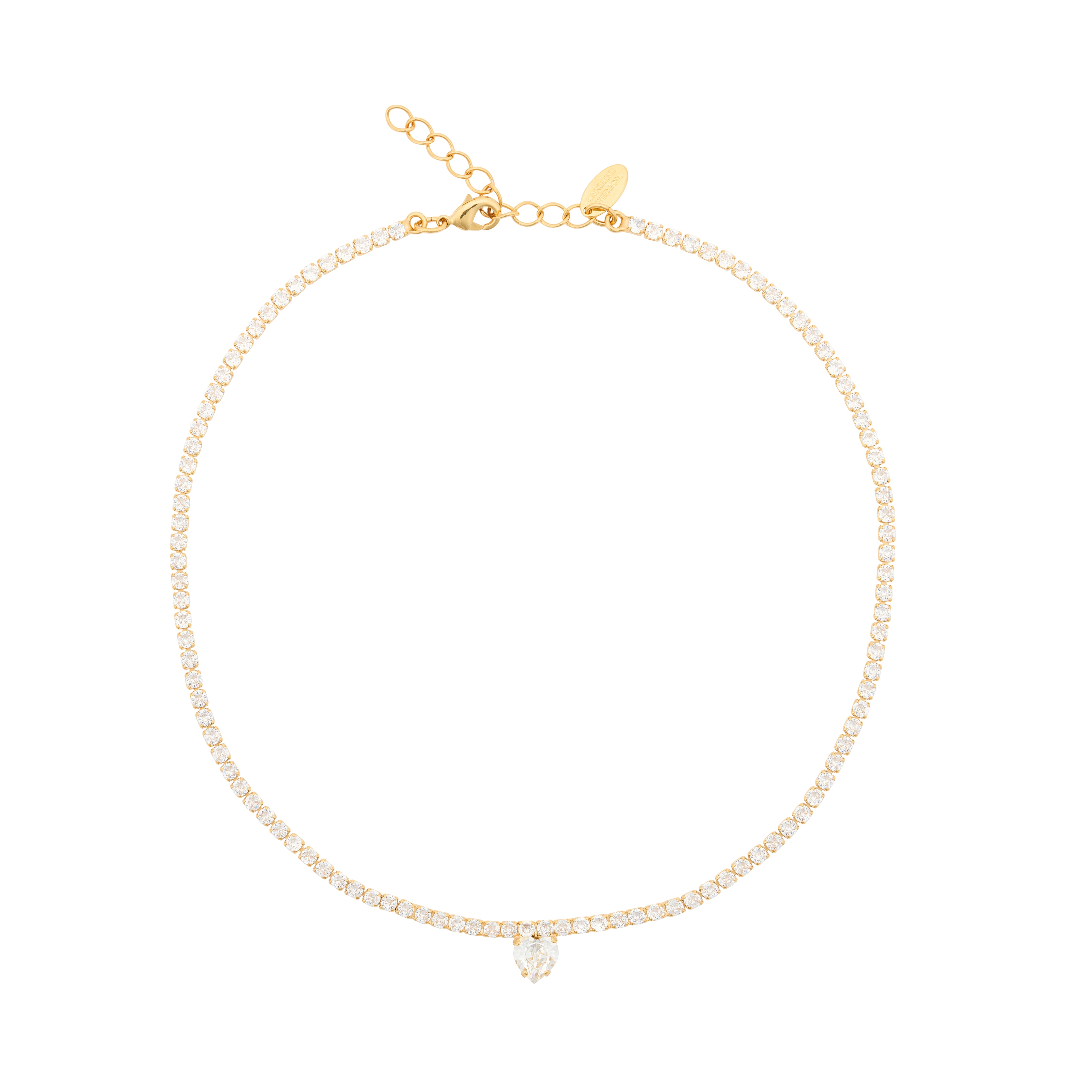 Love Edit Heart Necklace Crystal