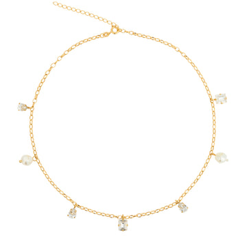 Lumina Necklace Crystal Pearl