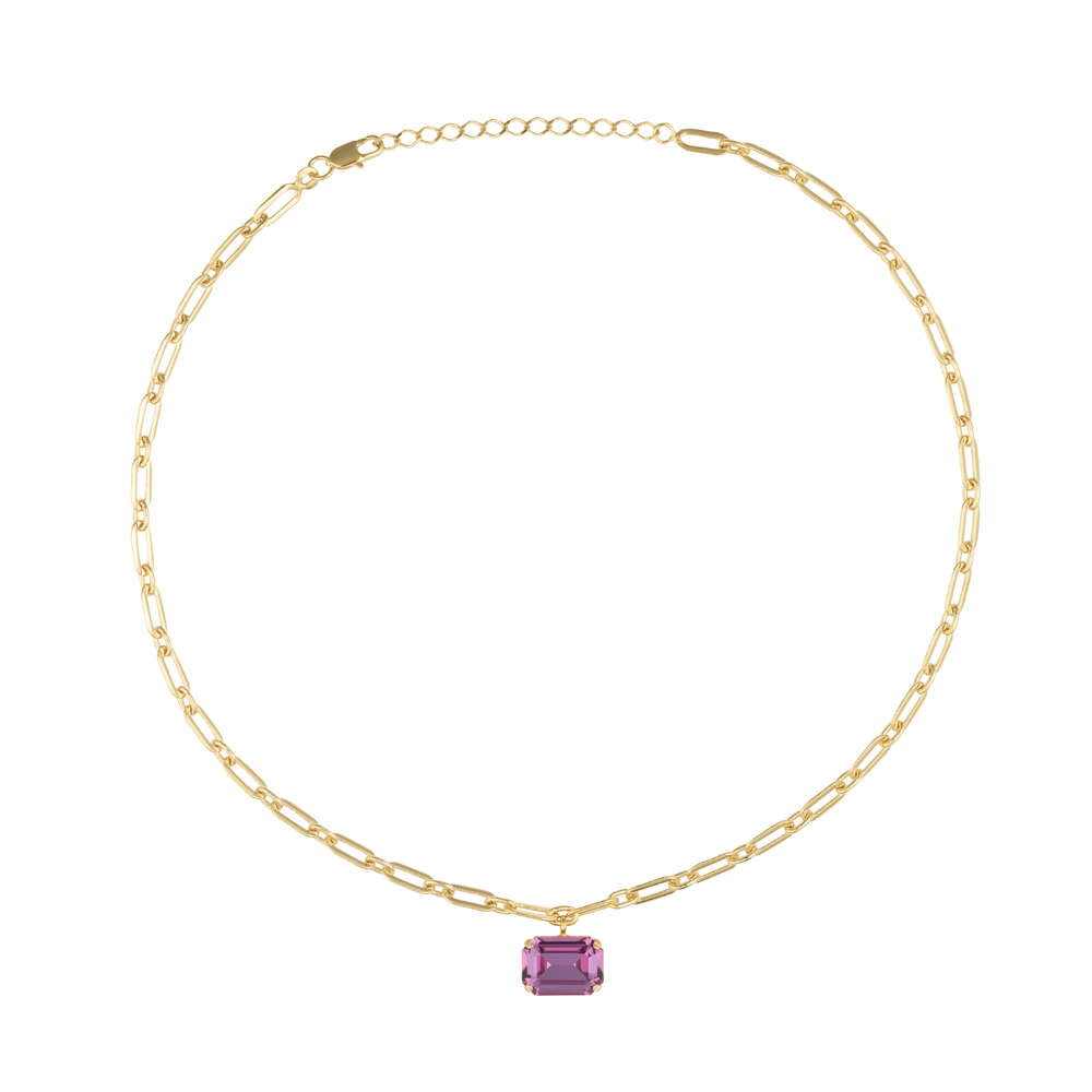 Mini Lydia Necklace Dark Rose