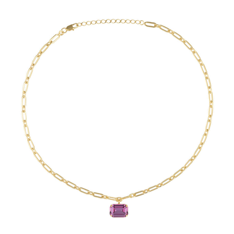 Mini Lydia Necklace Dark Rose